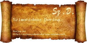 Szimonidesz Dorina névjegykártya